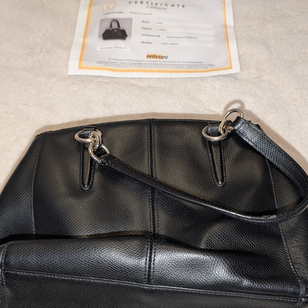 Coach Christie Carryall Leather Black Purse - Picture 9 of 9